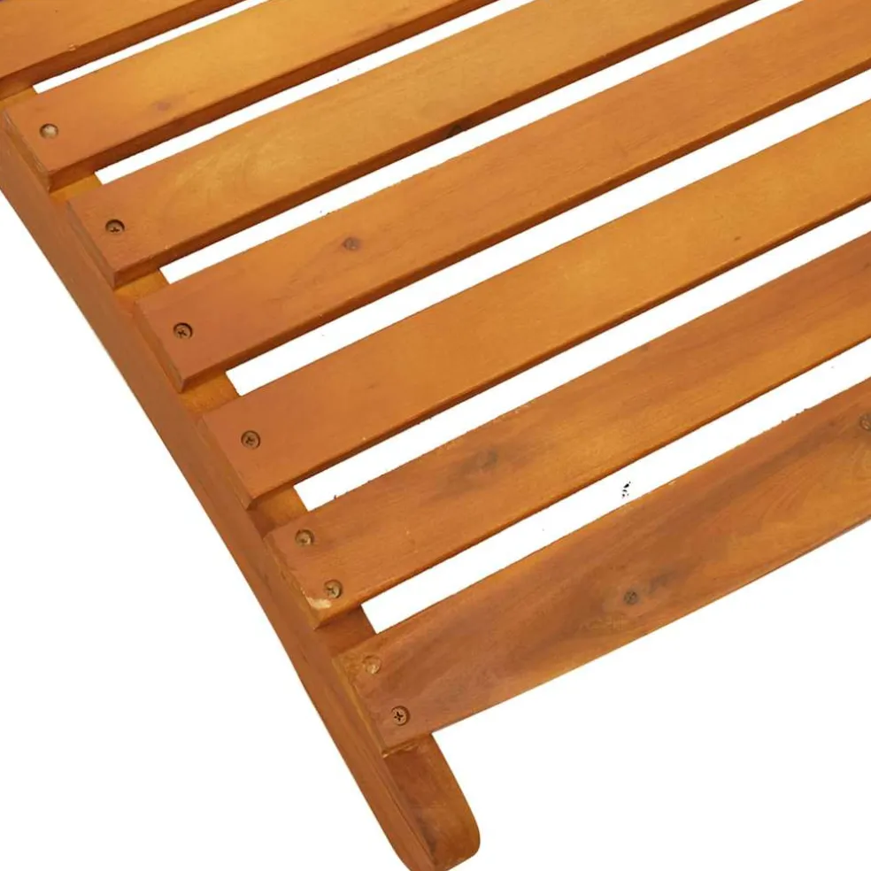 vidaXL Ligbed 2 st Massief Acaciahout Bruin