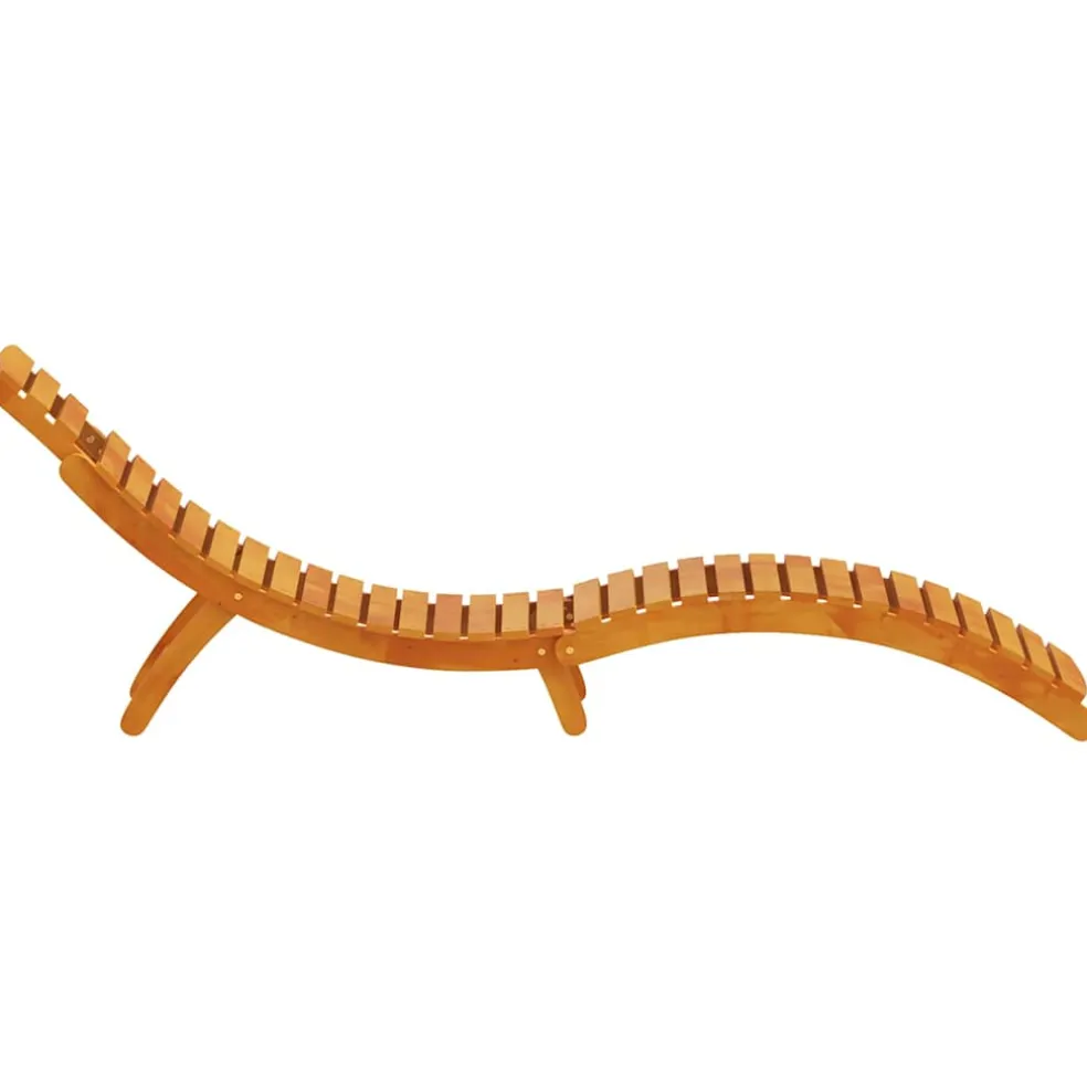 vidaXL Ligbed 2 st Massief Acaciahout Bruin