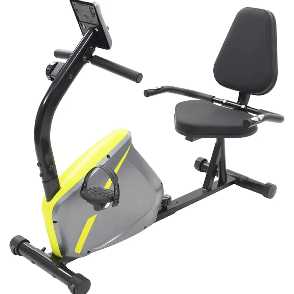 vidaXL Ligfiets hometrainer magnetisch met hartslagmeter