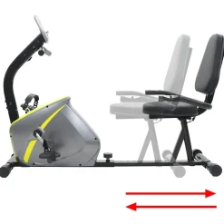 vidaXL Ligfiets hometrainer magnetisch met hartslagmeter