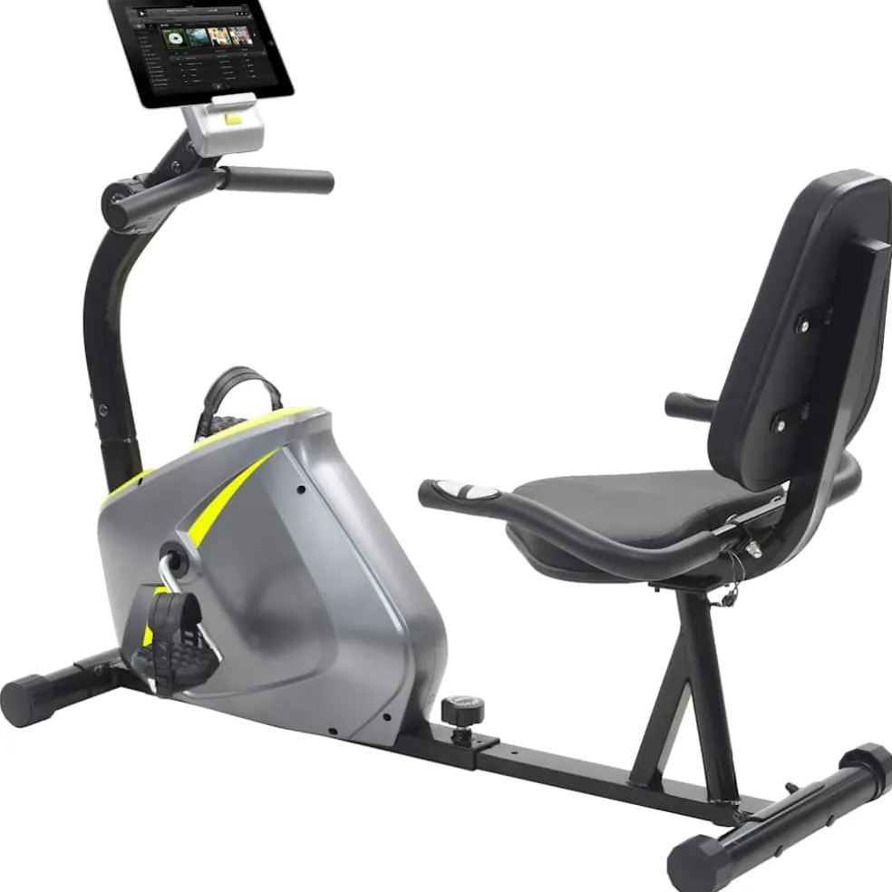 vidaXL Ligfiets hometrainer magnetisch met hartslagmeter