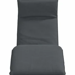 vidaXL Ligstoel inklapbaar 175x54x8,5 cm Oxford stof antracietkleurig