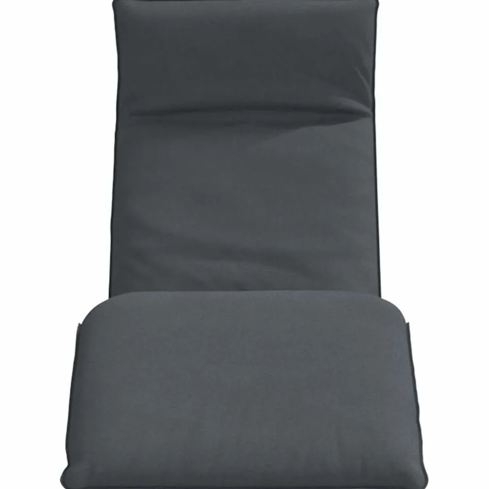 vidaXL Ligstoel inklapbaar 175x54x8,5 cm Oxford stof antracietkleurig