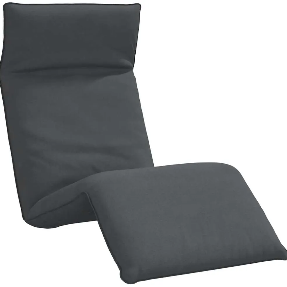 vidaXL Ligstoel inklapbaar 175x54x8,5 cm Oxford stof antracietkleurig