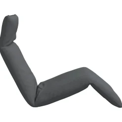 vidaXL Ligstoel inklapbaar 175x54x8,5 cm Oxford stof antracietkleurig