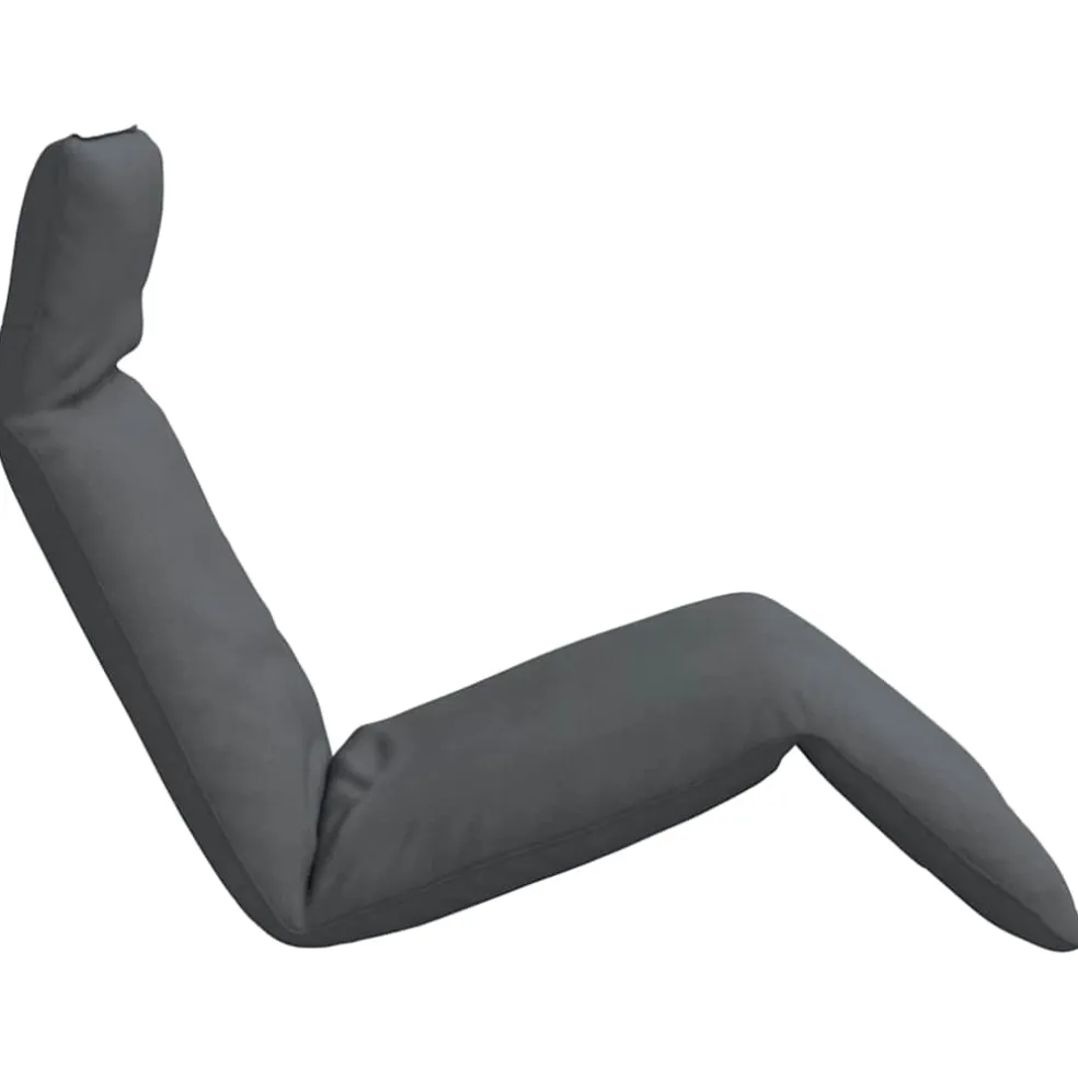 vidaXL Ligstoel inklapbaar 175x54x8,5 cm Oxford stof antracietkleurig