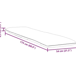 vidaXL Ligstoel inklapbaar 175x54x8,5 cm Oxford stof antracietkleurig