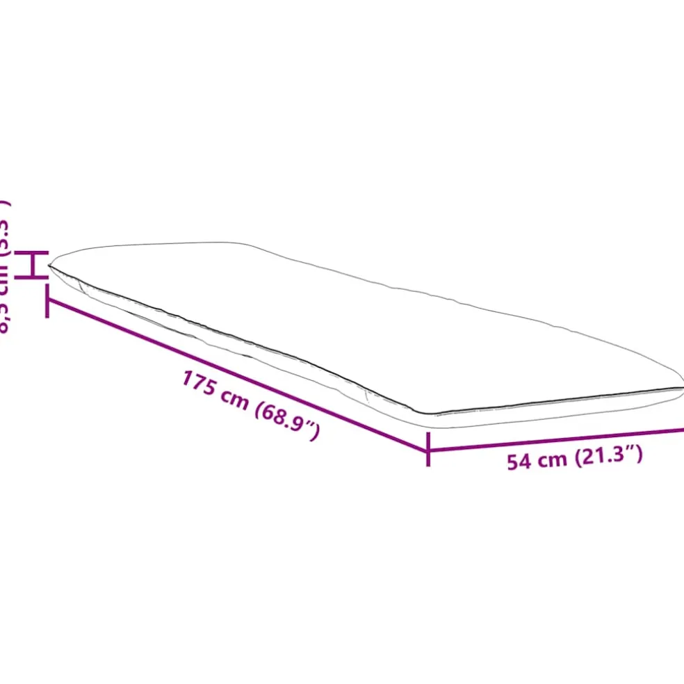 vidaXL Ligstoel inklapbaar 175x54x8,5 cm Oxford stof antracietkleurig