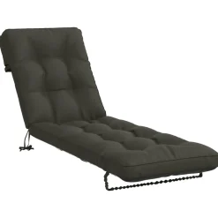 vidaXL Ligstoel Kussen VIANEN 100% Polyester Antraciet 200 x 50 x 8 cm