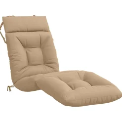 vidaXL Ligstoel Kussen VIANEN 100% Polyester Zand 200 x 50 x 8 cm