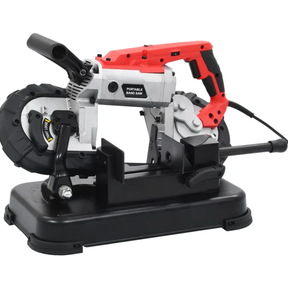vidaXL Lintzaagmachine met basis en draagkoffer staal