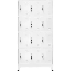 vidaXL Lockerkast met 12 compartimenten 90x45x180 cm