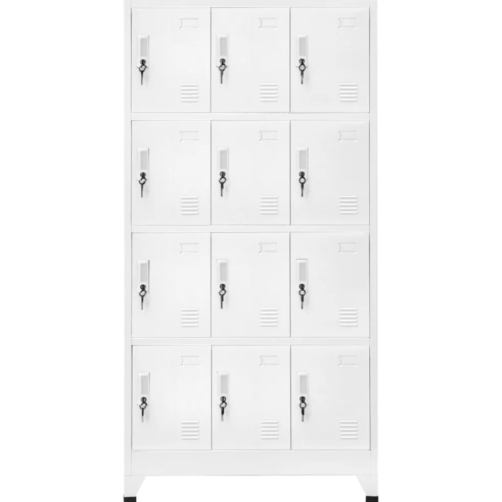 vidaXL Lockerkast met 12 compartimenten 90x45x180 cm