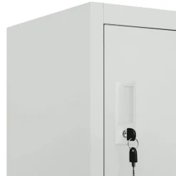 vidaXL Lockerkast met 6 vakken 90x45x180 cm staal grijs