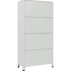 vidaXL Lockerkast met 6 vakken 90x45x180 cm staal grijs