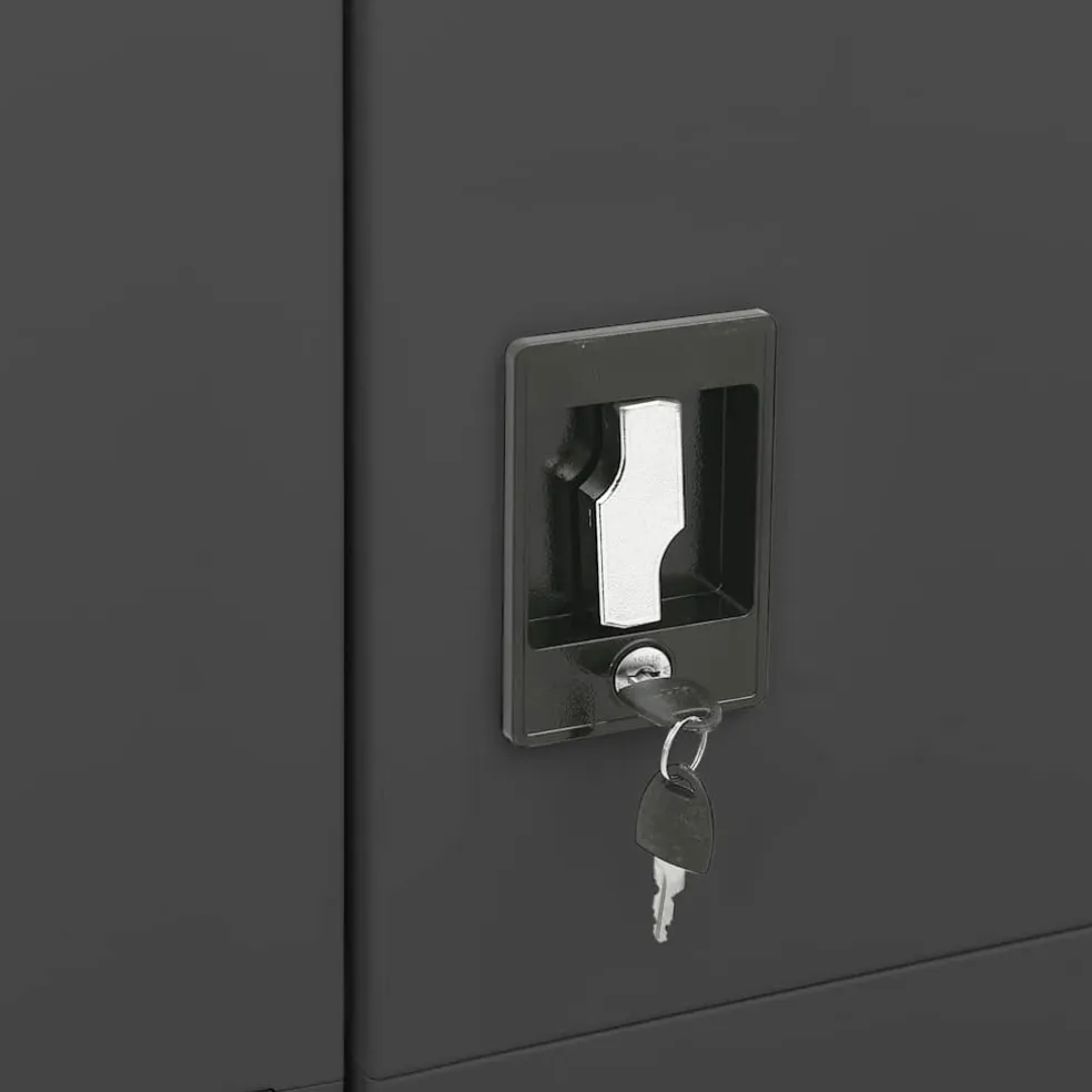 vidaXL Lockerkast 90x40x180 cm staal antracietkleurig