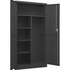 vidaXL Lockerkast 90x40x180 cm staal antracietkleurig
