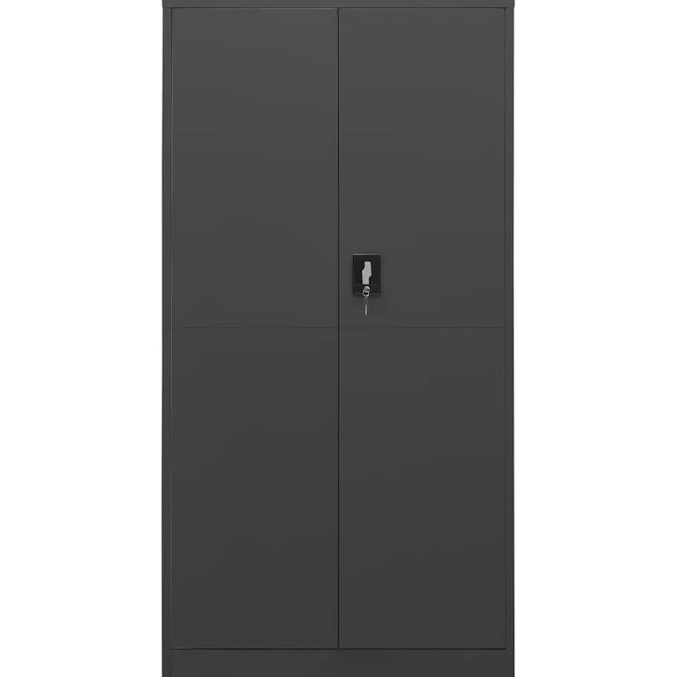 vidaXL Lockerkast 90x40x180 cm staal antracietkleurig