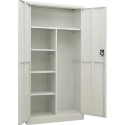 vidaXL Lockerkast 90x40x180 cm staal lichtgrijs