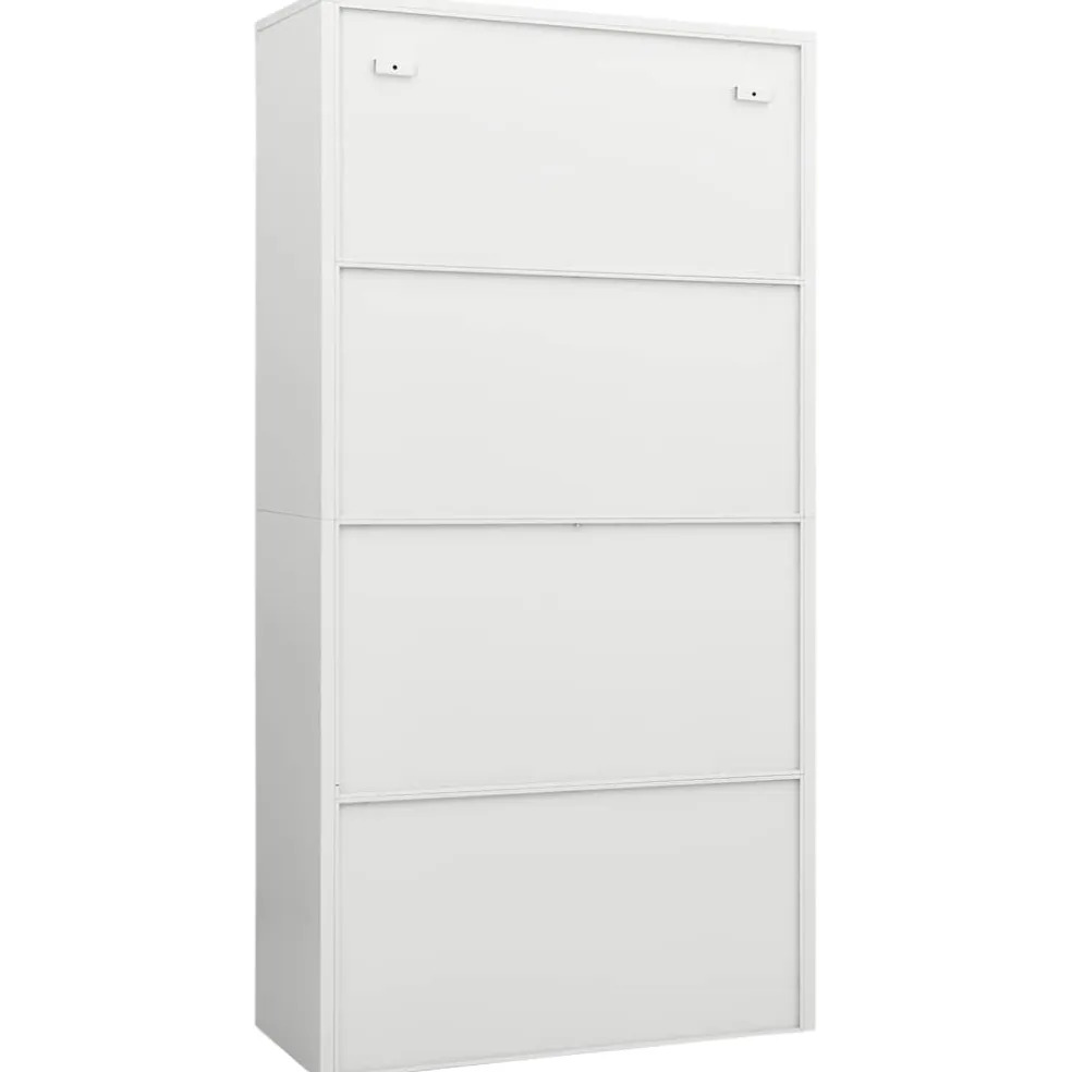 vidaXL Lockerkast 90x40x180 cm staal wit
