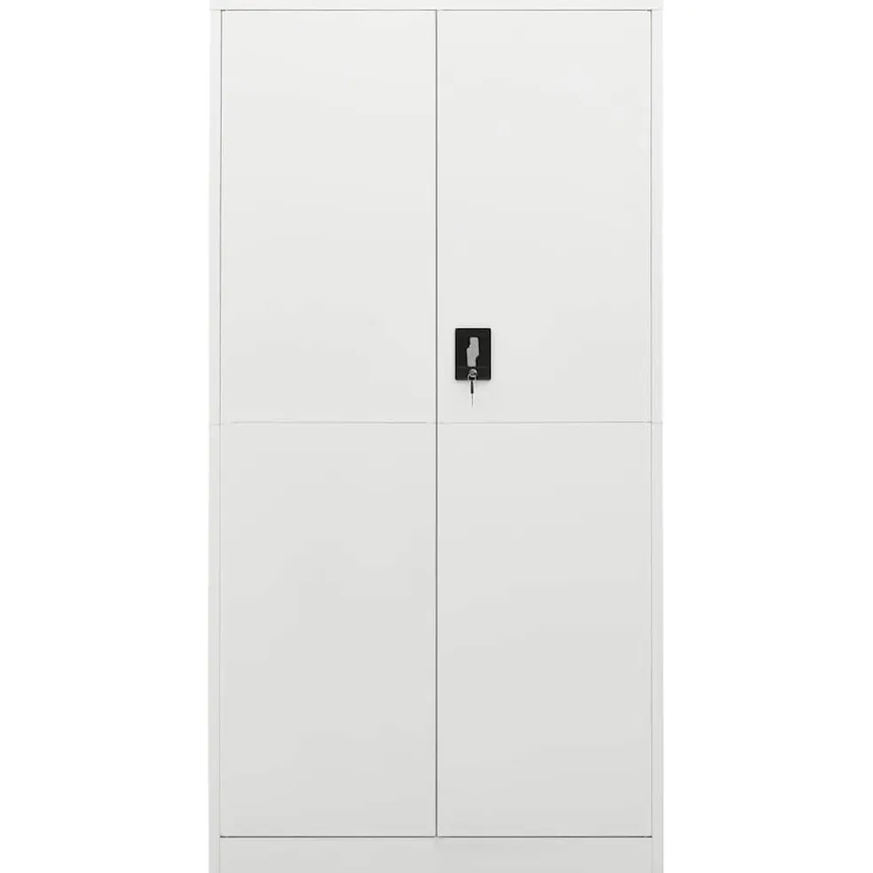 vidaXL Lockerkast 90x40x180 cm staal wit