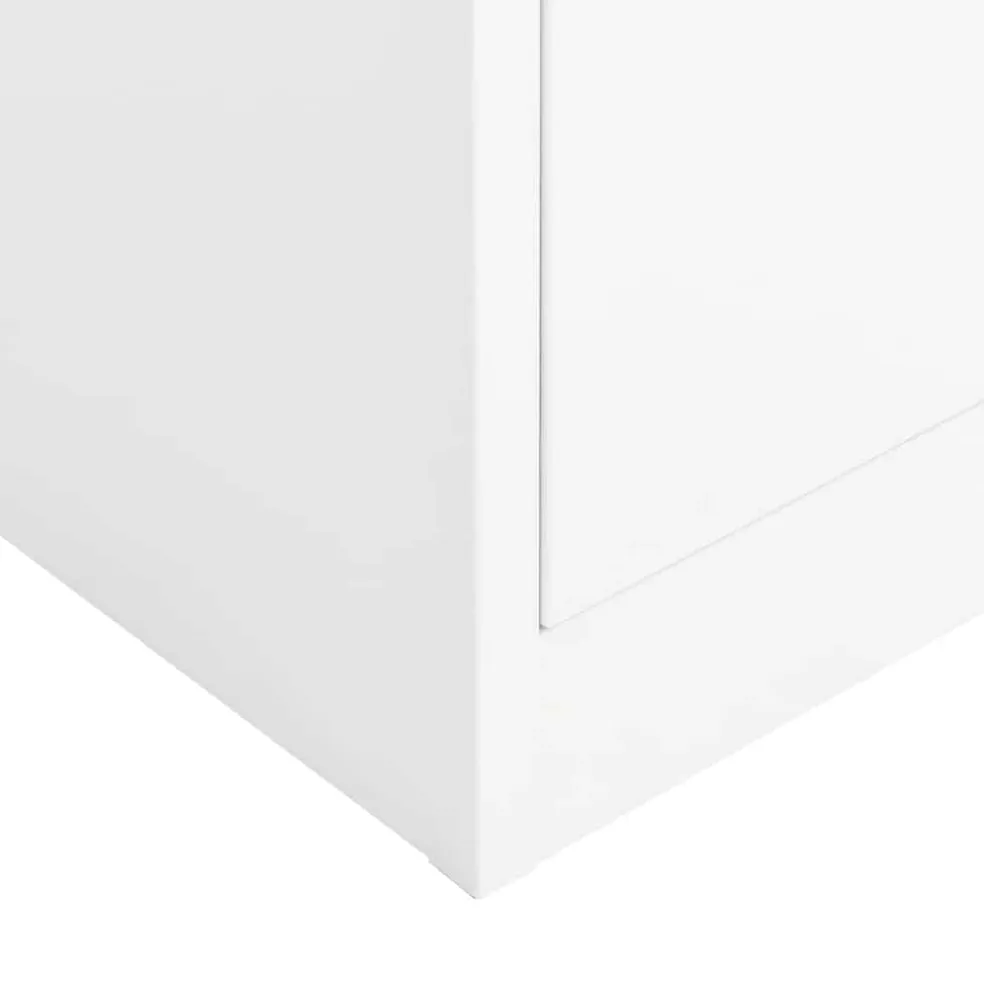 vidaXL Lockerkast 90x40x180 cm staal wit