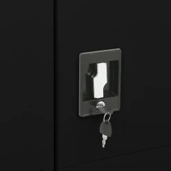vidaXL Lockerkast 90x40x180 cm staal zwart