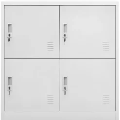 vidaXL Lockerkast 90x45x92,5 cm staal lichtgrijs