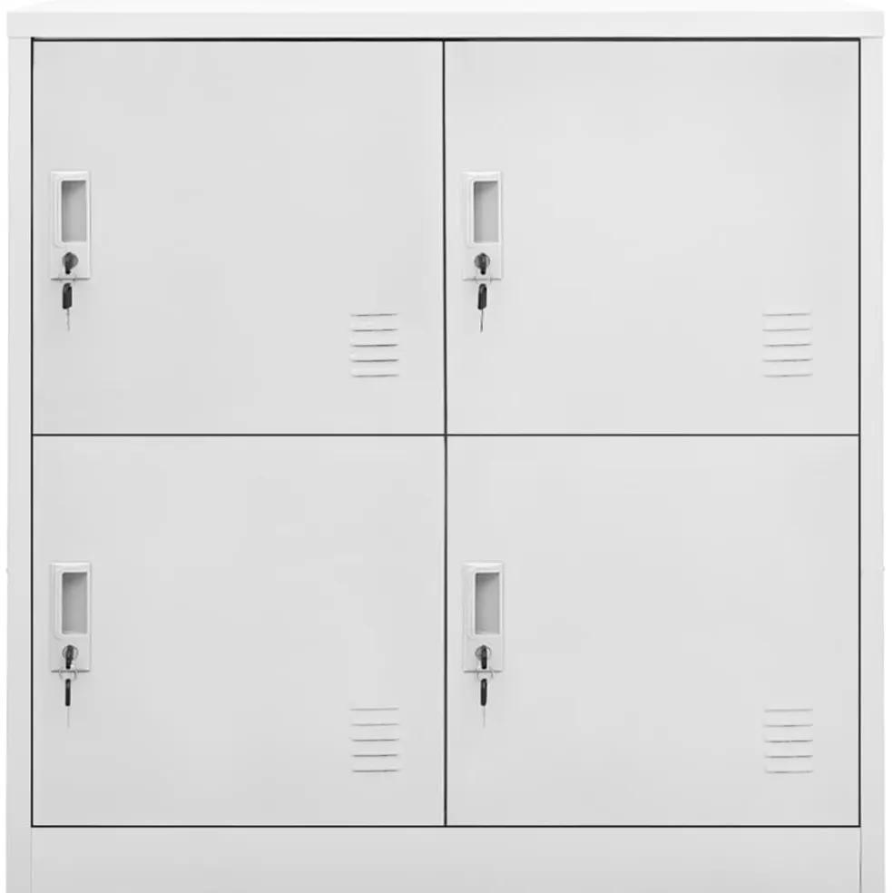 vidaXL Lockerkast 90x45x92,5 cm staal lichtgrijs