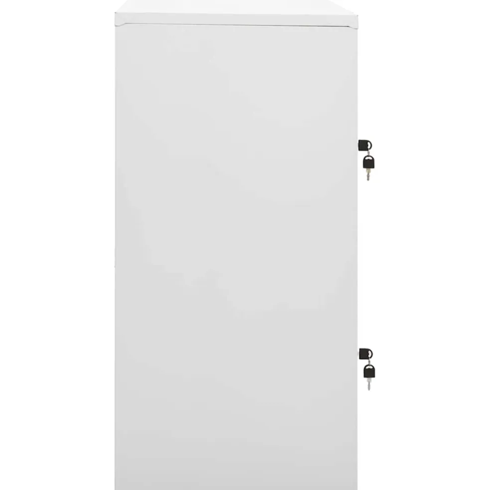 vidaXL Lockerkast 90x45x92,5 cm staal lichtgrijs