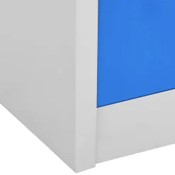 vidaXL Lockerkast 90x45x92,5 cm staal lichtgrijs en blauw
