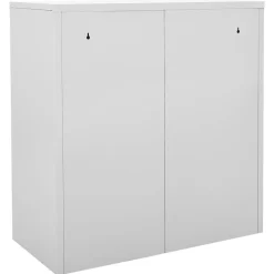 vidaXL Lockerkast 90x45x92,5 cm staal lichtgrijs en blauw