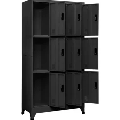 vidaXL Lockerkast 90x45x180 cm staal antracietkleurig
