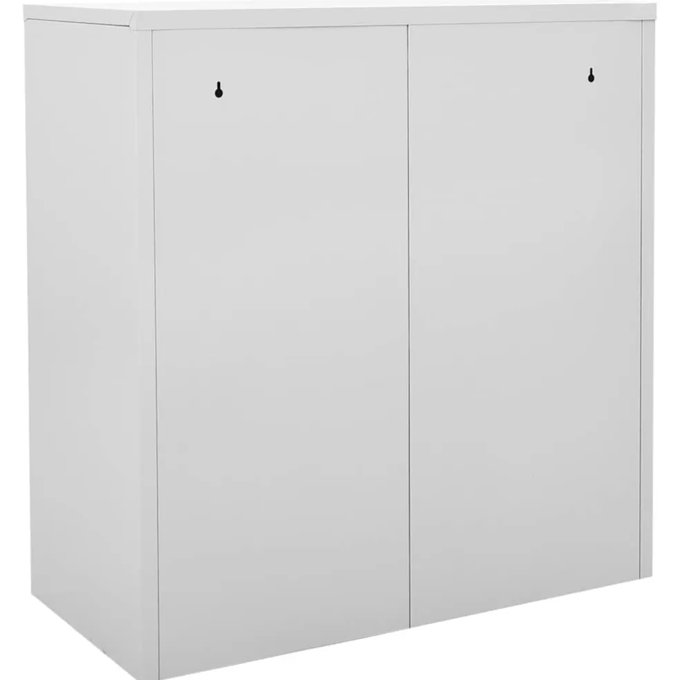 vidaXL Lockerkast 90x45x92,5 cm staal lichtgrijs