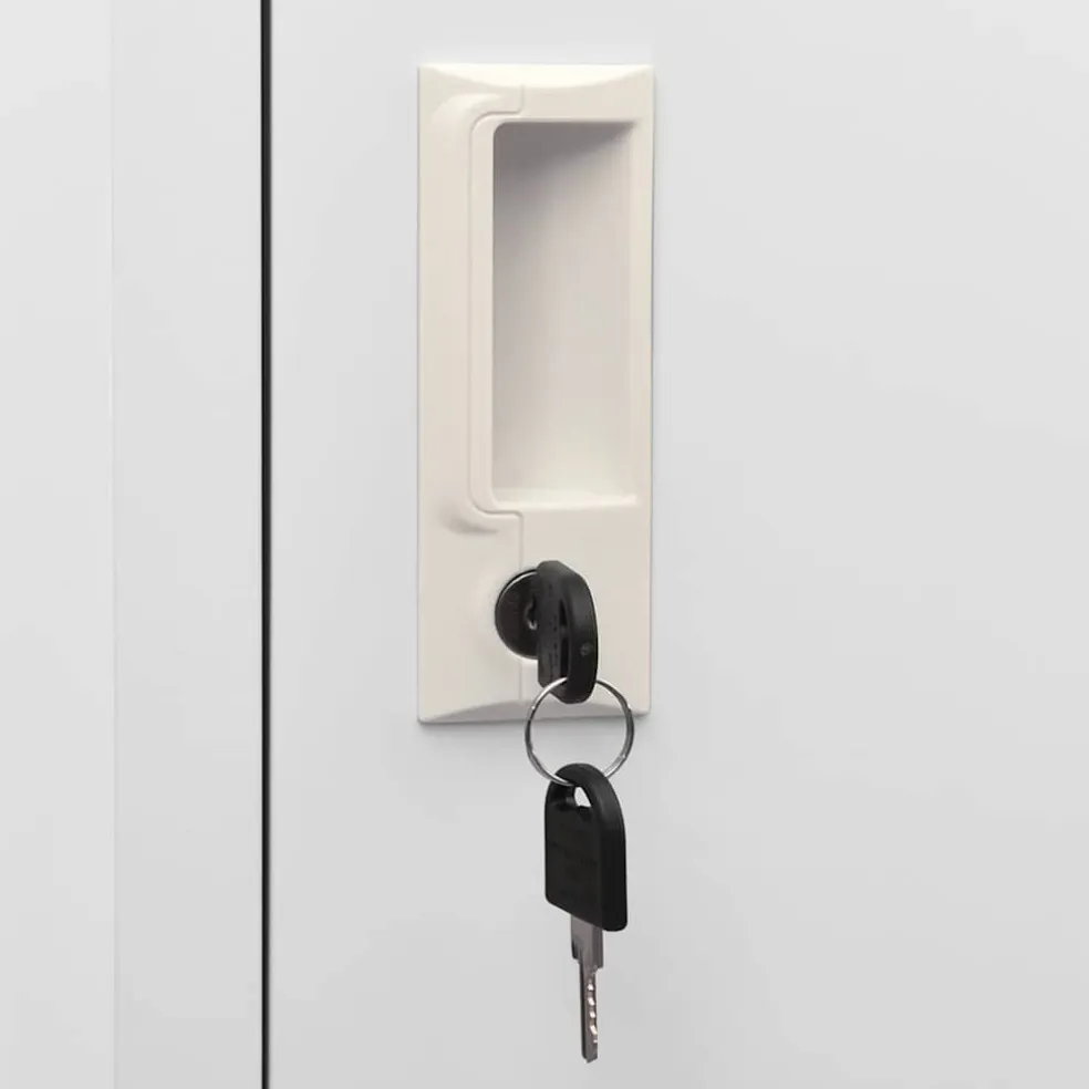 vidaXL Lockerkast 38x40x180 cm staal lichtgrijs