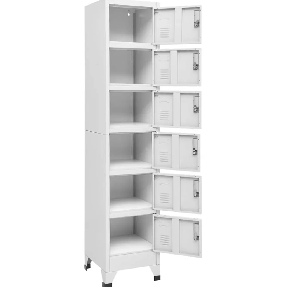 vidaXL Lockerkast 38x40x180 cm staal lichtgrijs