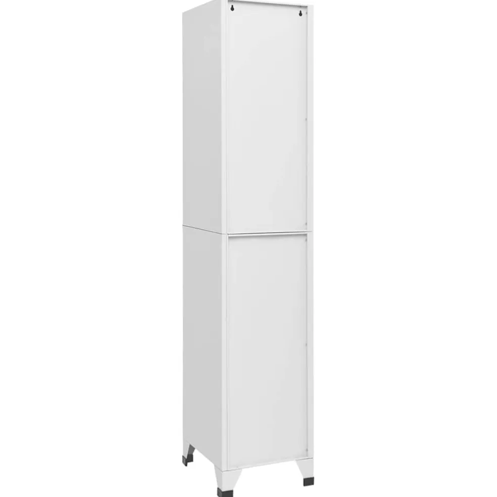 vidaXL Lockerkast 38x40x180 cm staal lichtgrijs