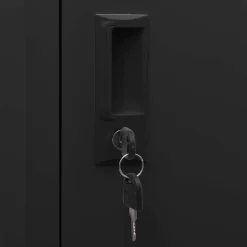 vidaXL Lockerkast 38x40x180 cm staal zwart
