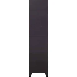 vidaXL Lockerkast 90x40x180 cm staal antracietkleurig en rood