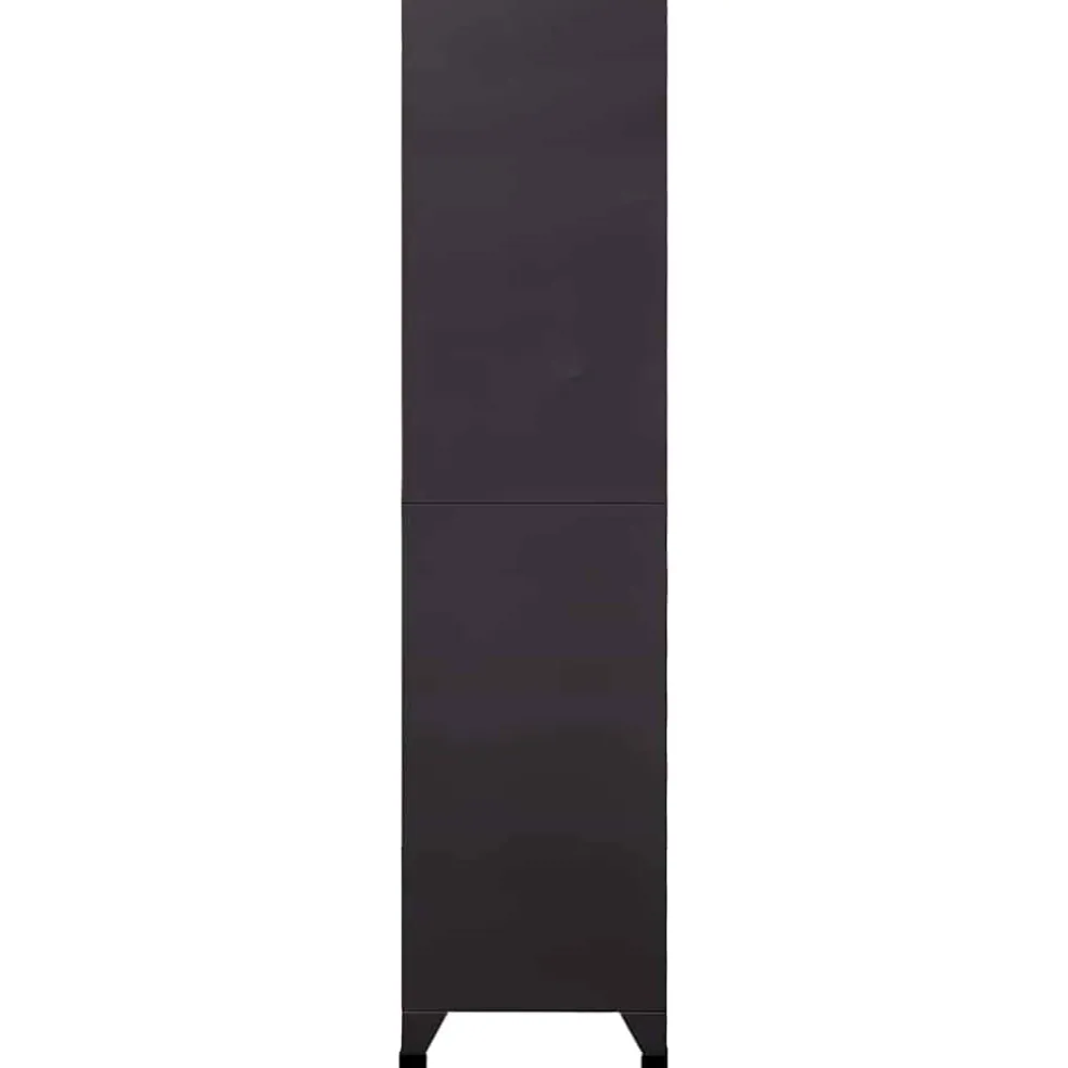vidaXL Lockerkast 90x40x180 cm staal antracietkleurig en rood