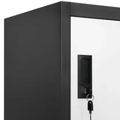 vidaXL Lockerkast 90x40x180 cm staal antracietkleurig en wit