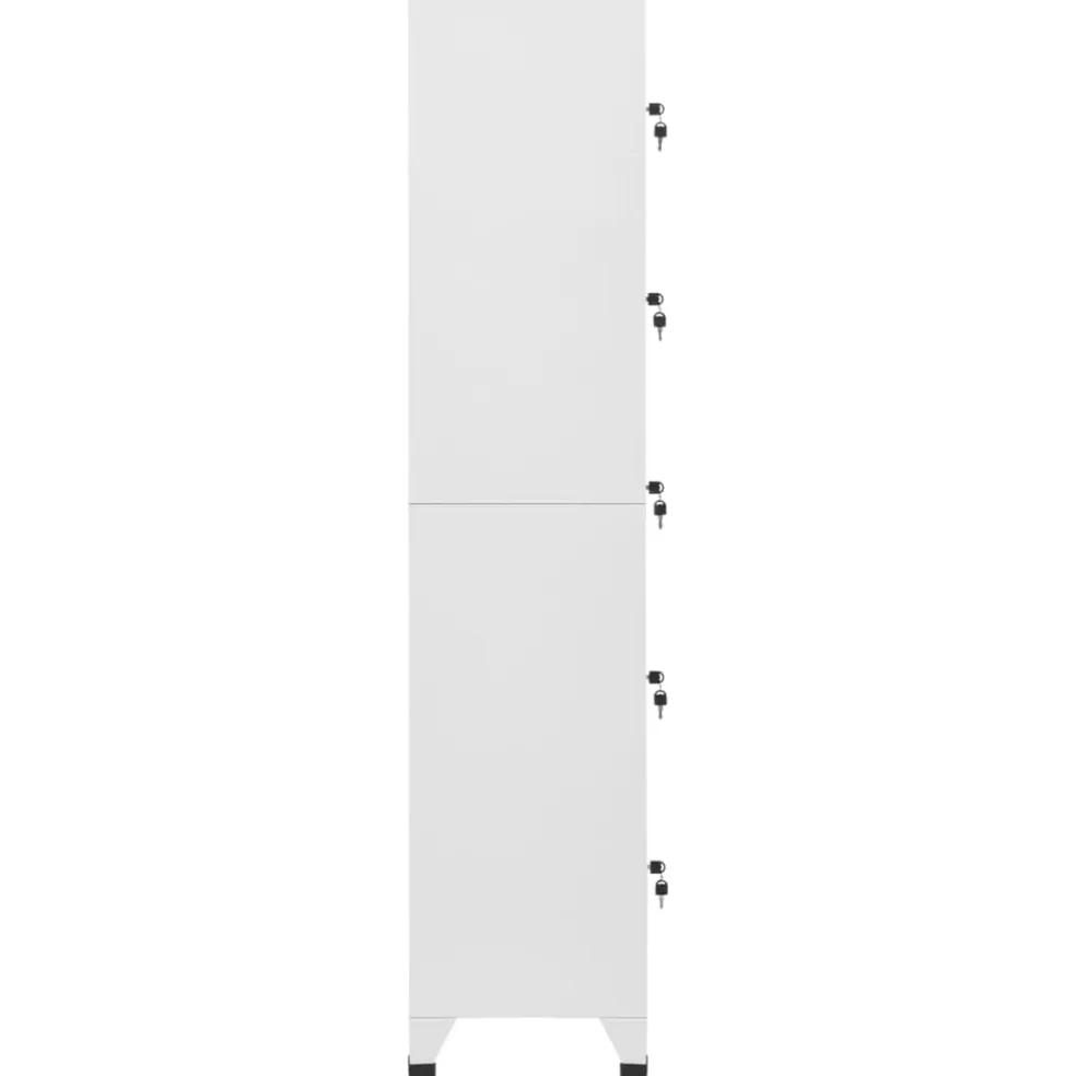 vidaXL Lockerkast 38x40x180 cm staal lichtgrijs