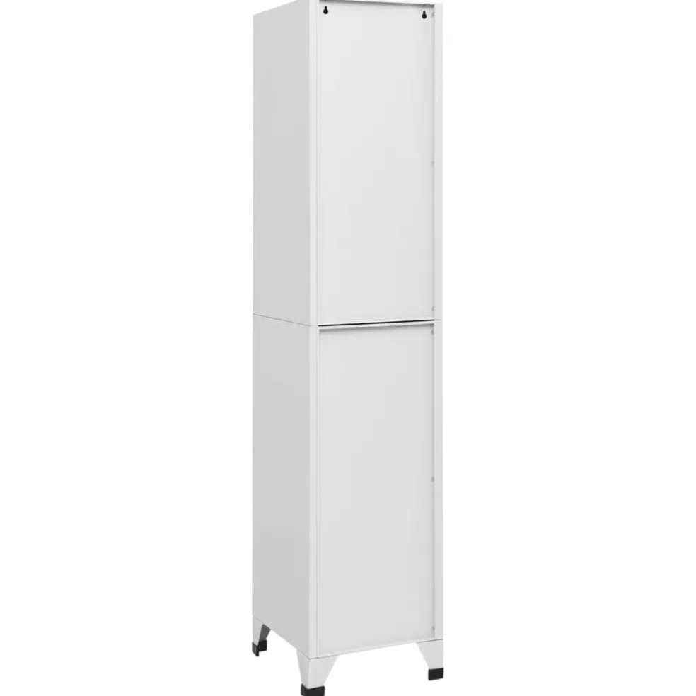 vidaXL Lockerkast 38x40x180 cm staal lichtgrijs