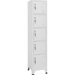 vidaXL Lockerkast 38x40x180 cm staal lichtgrijs