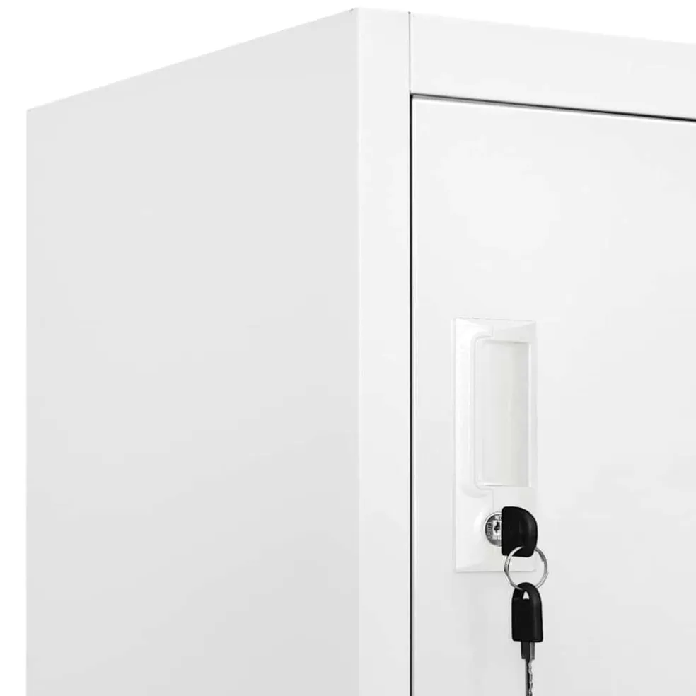 vidaXL Lockerkast 90x40x180 cm staal lichtgrijs