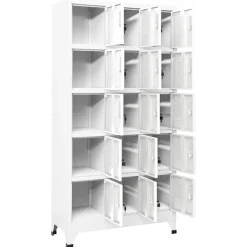 vidaXL Lockerkast 90x40x180 cm staal lichtgrijs
