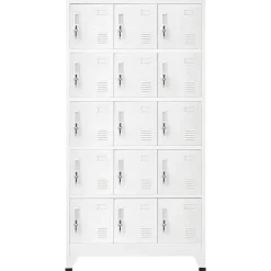 vidaXL Lockerkast 90x40x180 cm staal lichtgrijs