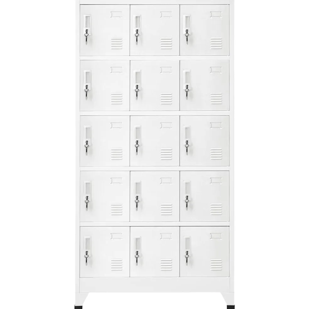 vidaXL Lockerkast 90x40x180 cm staal lichtgrijs