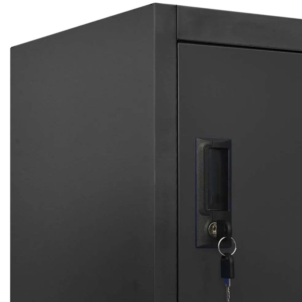 vidaXL Lockerkast 90x45x180 cm staal antracietkleurig