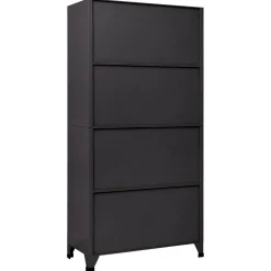 vidaXL Lockerkast 90x45x180 cm staal antracietkleurig